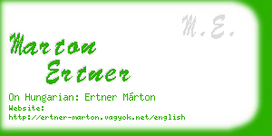 marton ertner business card