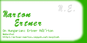 marton ertner business card